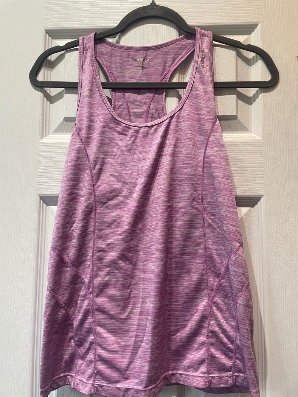 Reebok Lavender Space-Dye Racerback Tank Top